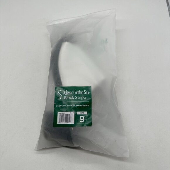 EUC Solely Jane Classic Comfort Sole Womens 9 Black Stripe w/Extra Raleigh KFT - Picture 1 of 9